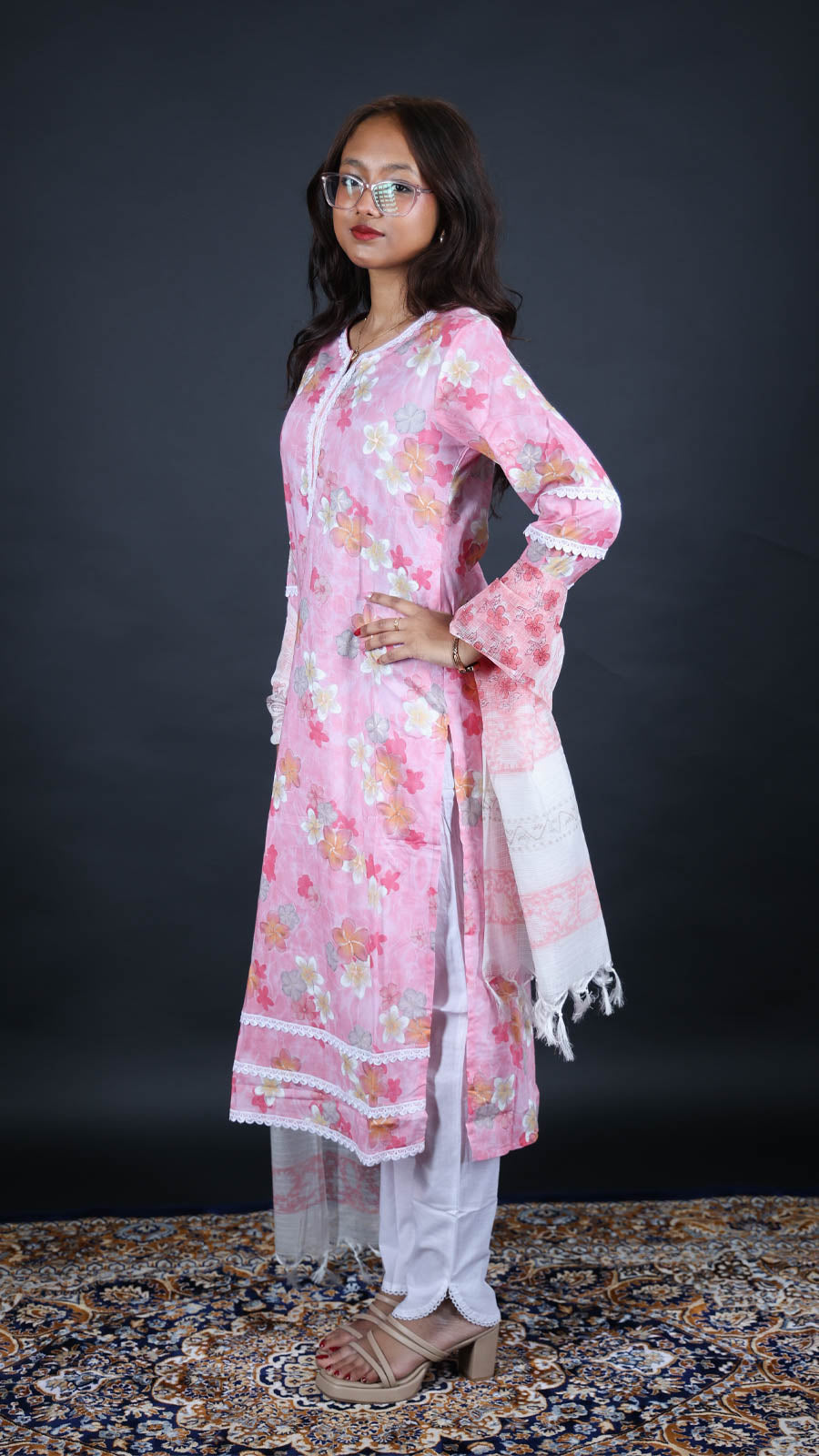 Gulab Aura 3-Piece Kurti Set