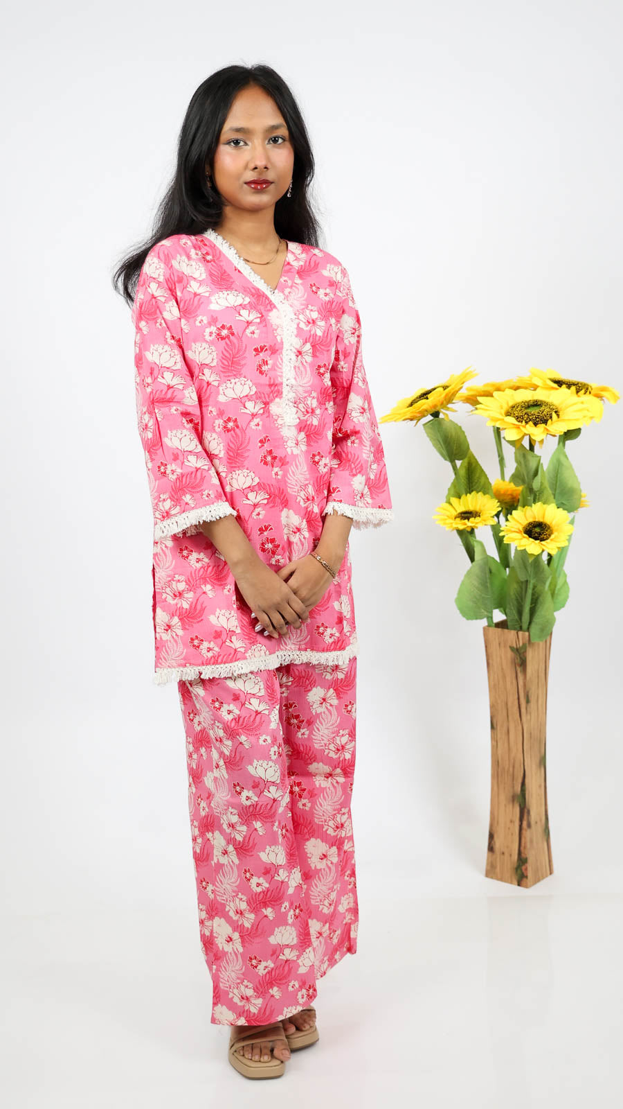 Gulbadan Short Co-ord Kurti Set