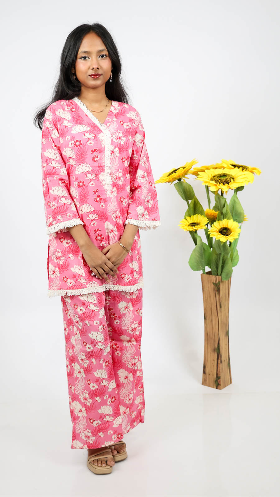 Gulbadan Short Co-ord Kurti Set