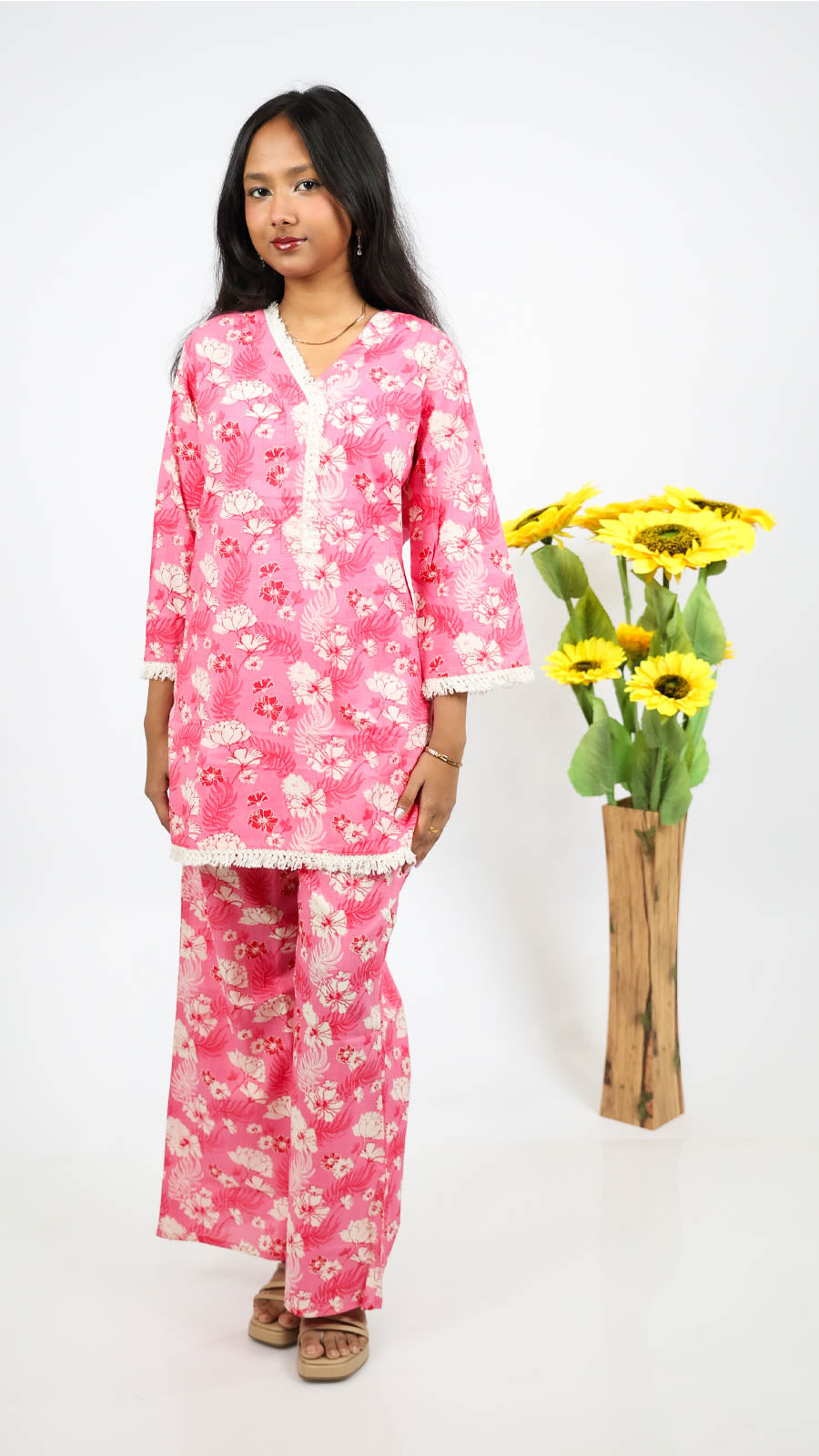 Gulbadan Short Co-ord Kurti Set
