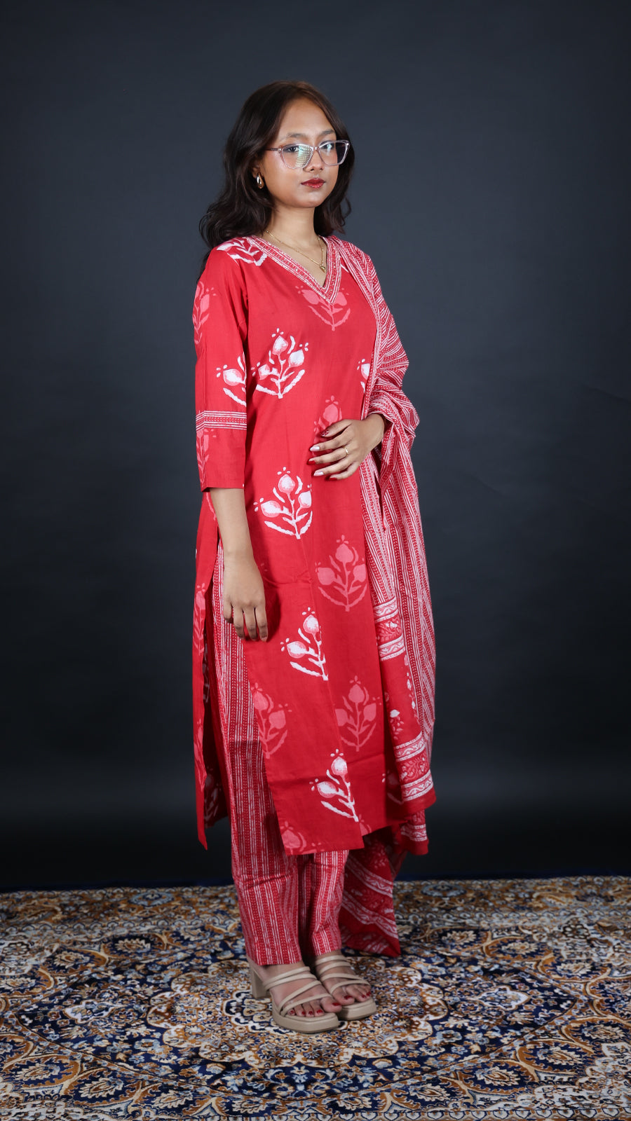 Lal Pari 3-Piece Kurti Set