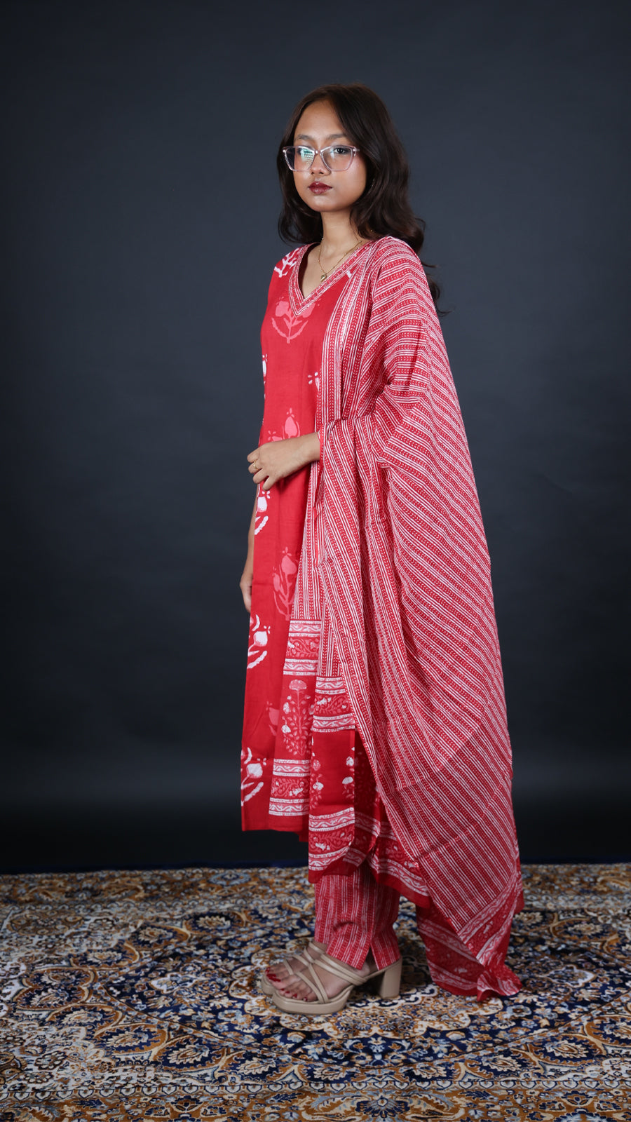 Lal Pari 3-Piece Kurti Set