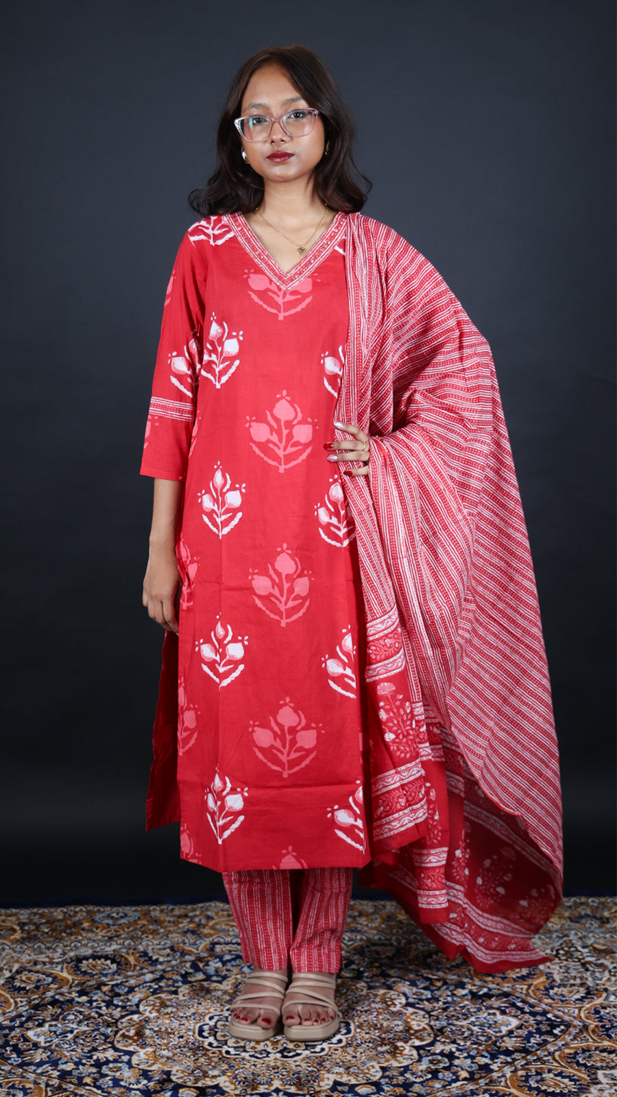 Lal Pari 3-Piece Kurti Set