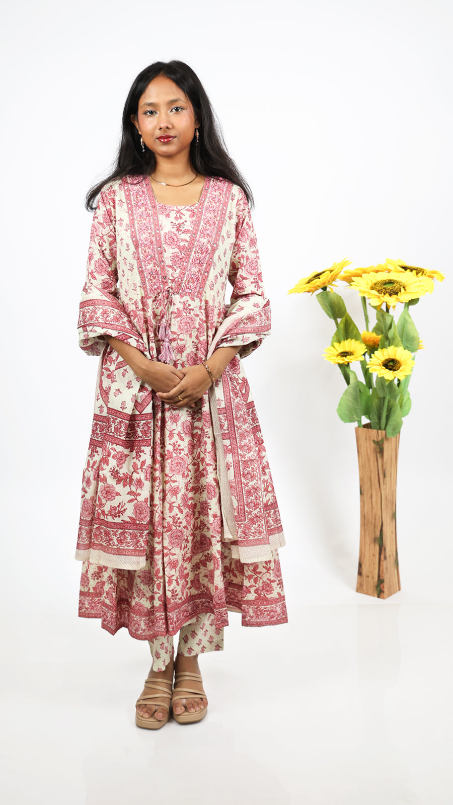 Champa Gulabi 3-Piece Kurti Set