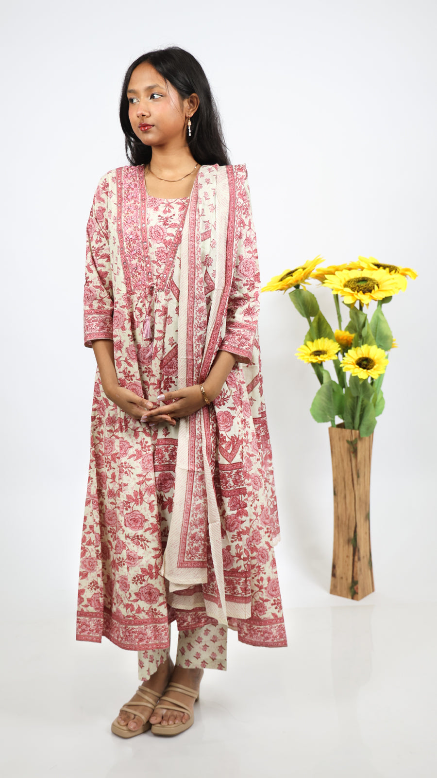 Champa Gulabi 3-Piece Kurti Set