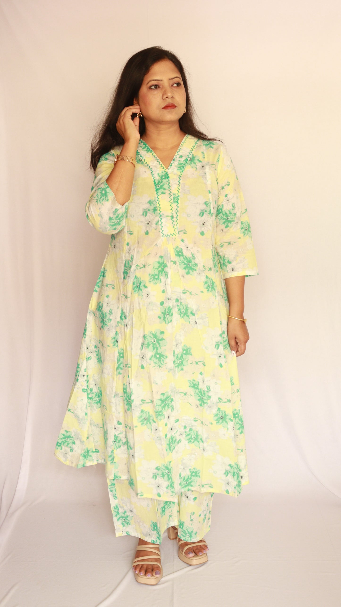 Kanak Pushp Long Co-ord Kurti Set