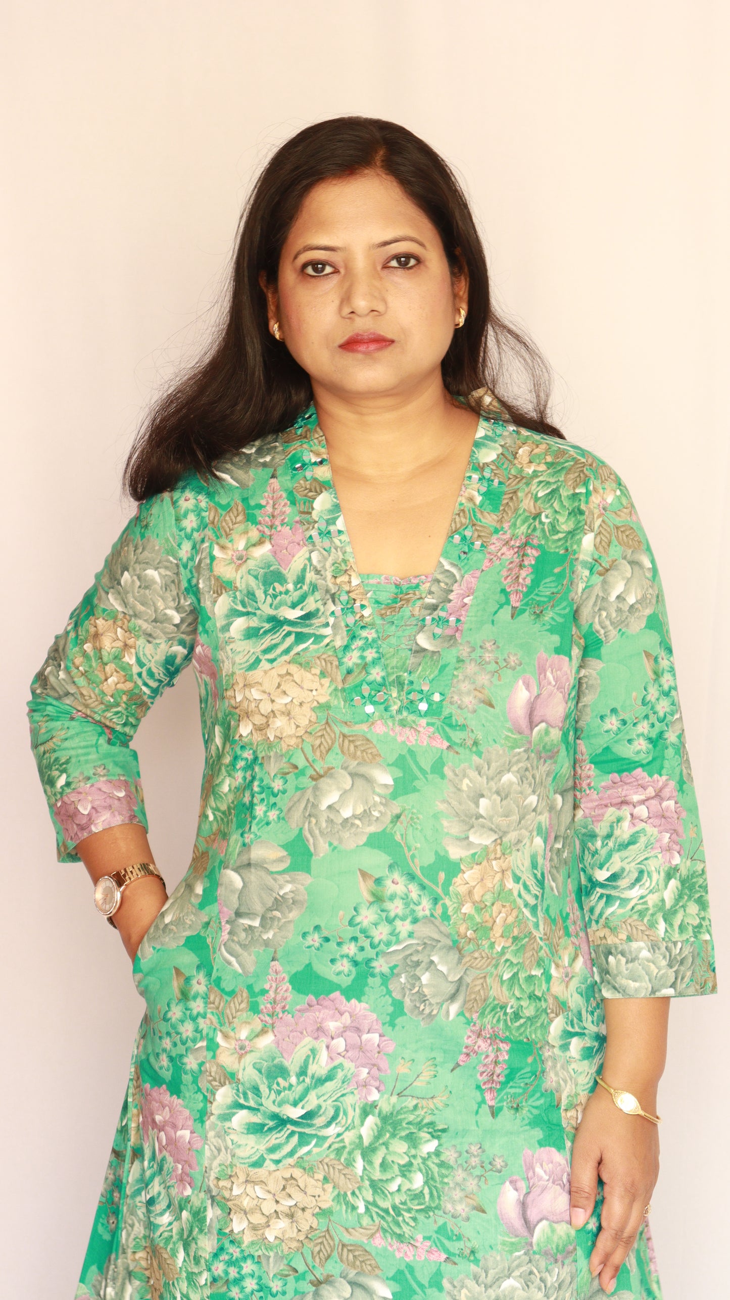 Aabhasi Long Co-ord Kurti Set