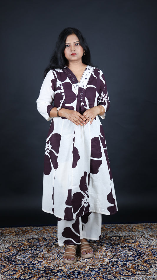 Jamuni Rani Long Co-ord Kurti Set