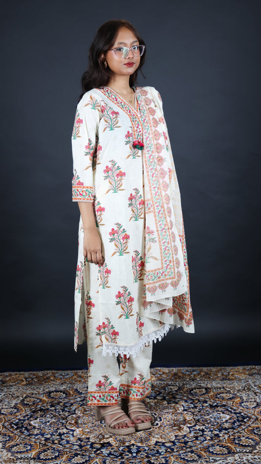 Moti Mala 3- Piece Kurti Set