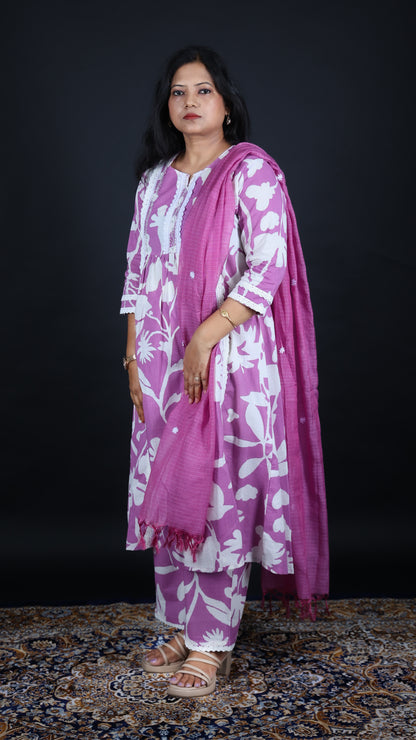 Gulab-e-Jamun 3-Piece Kurti Set