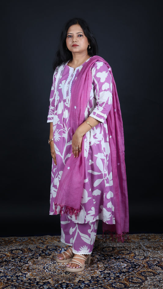 Gulab-e-Jamun 3-Piece Kurti Set
