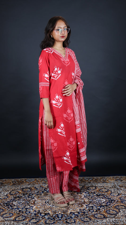 Lal Pari 3-Piece Kurti Set