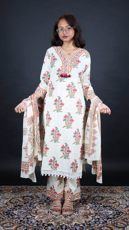 Moti Mala 3- Piece Kurti Set