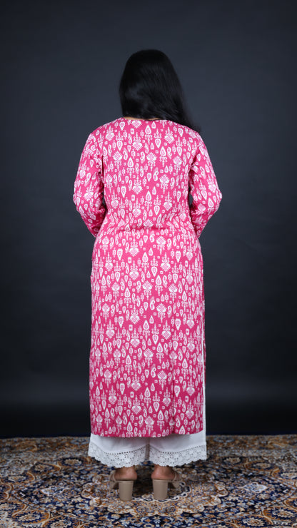 Fuchsia Phool Kurti