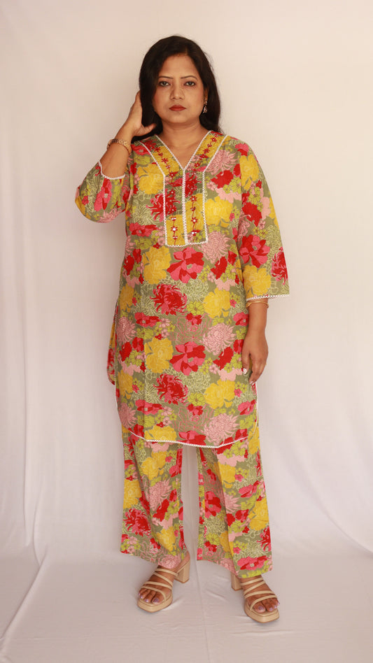 Mehri Short Co-ord Kurti Set