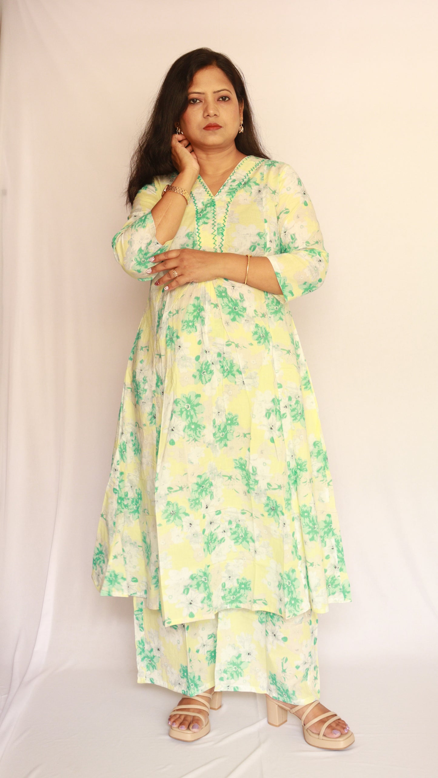 Kanak Pushp Long Co-ord Kurti Set
