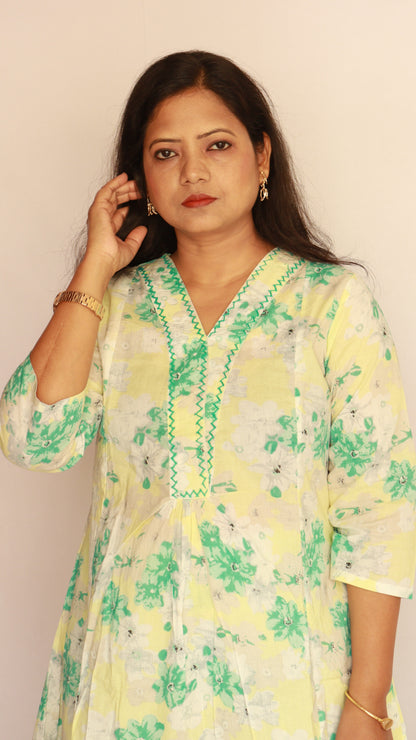 Kanak Pushp Long Co-ord Kurti Set