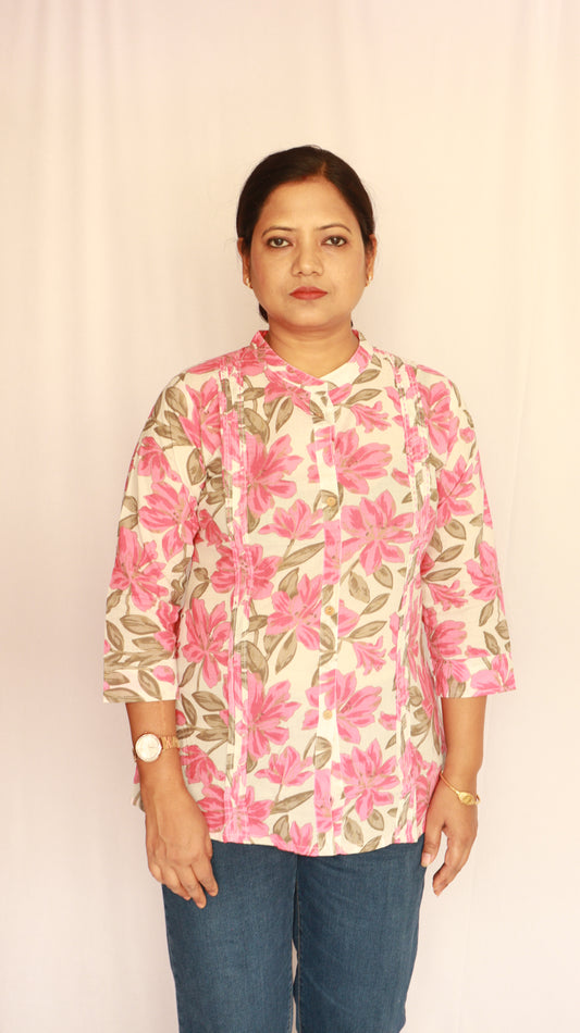 Gulabi Sitara Short Kurti