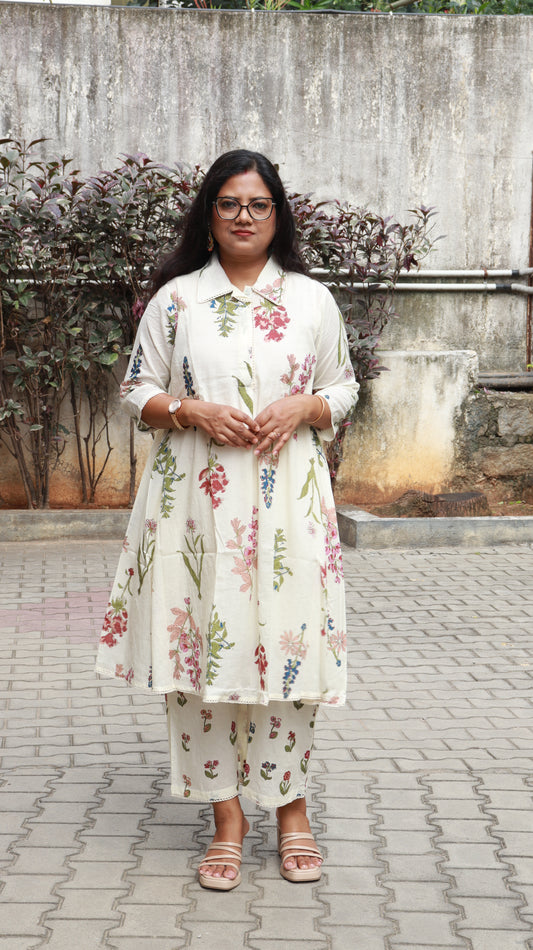 Sufi Long Co-ord Kurti Set