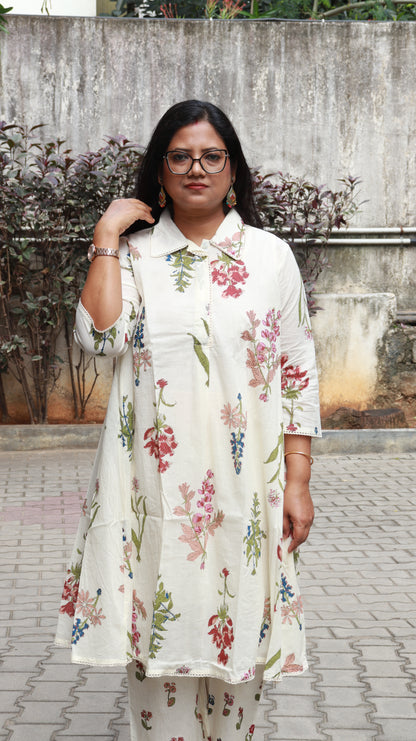 Sufi Long Co-ord Kurti Set