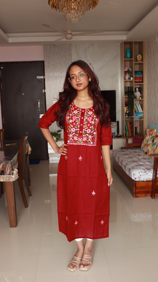 Ruhi Red Kurti