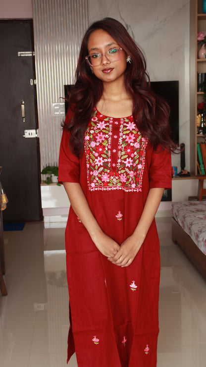 Ruhi Red Kurti