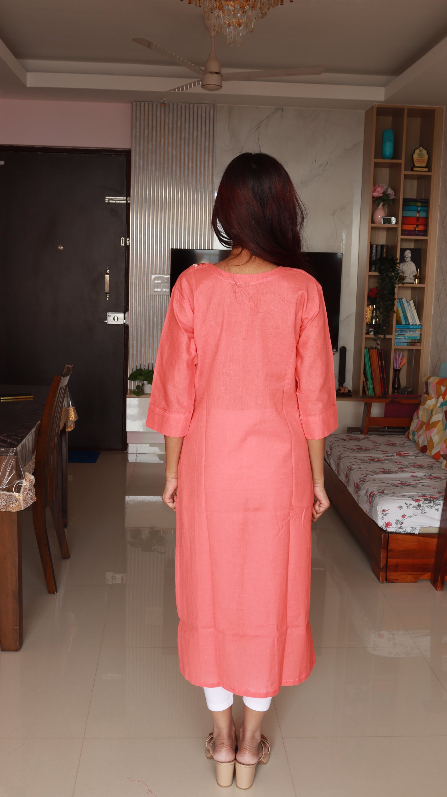 Ruhi Peach Kurti