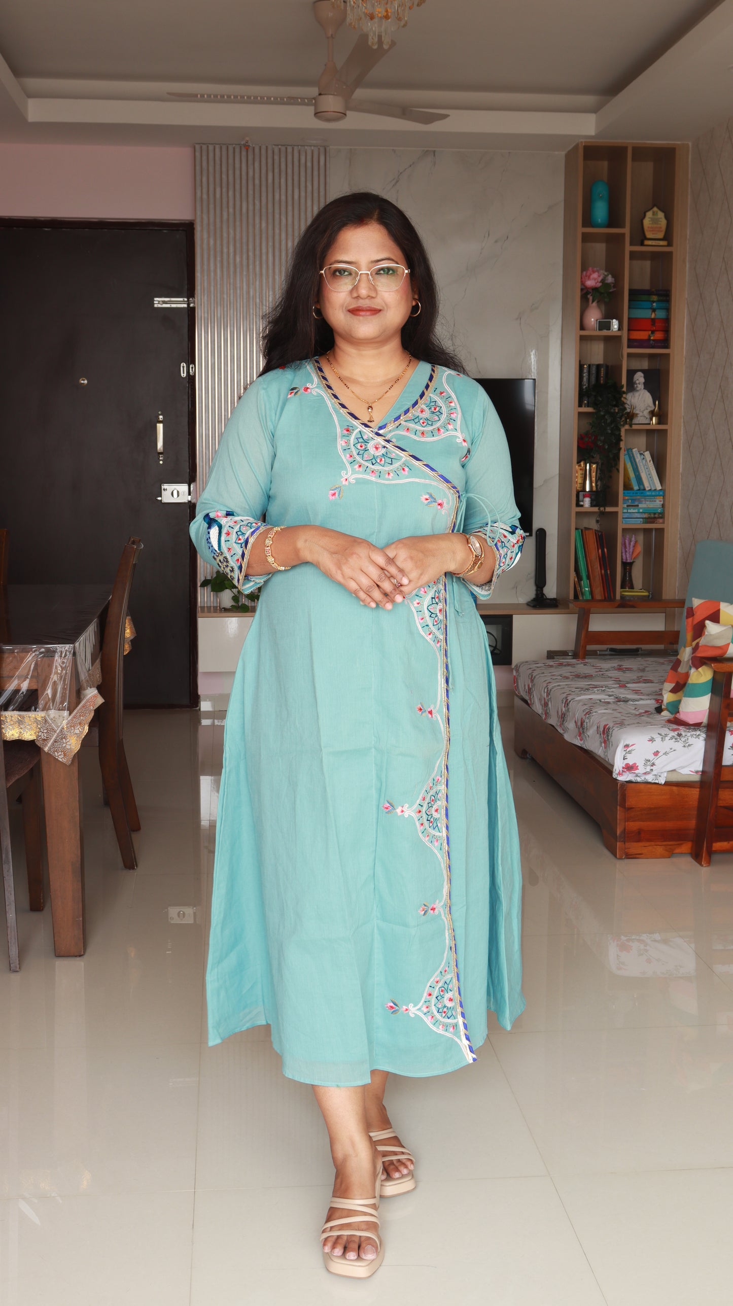 Firoza Angrakha Kurti