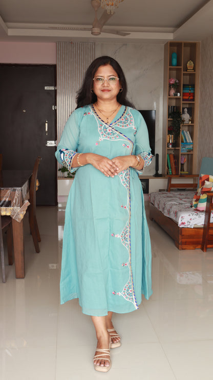Firoza Angrakha Kurti