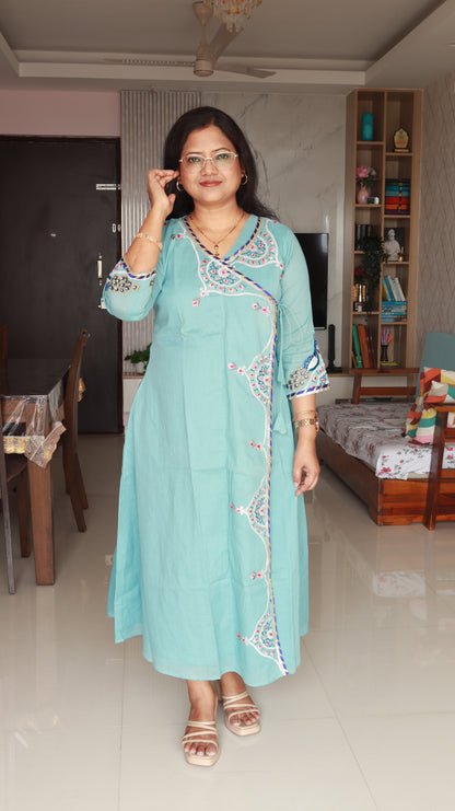 Firoza Angrakha Kurti