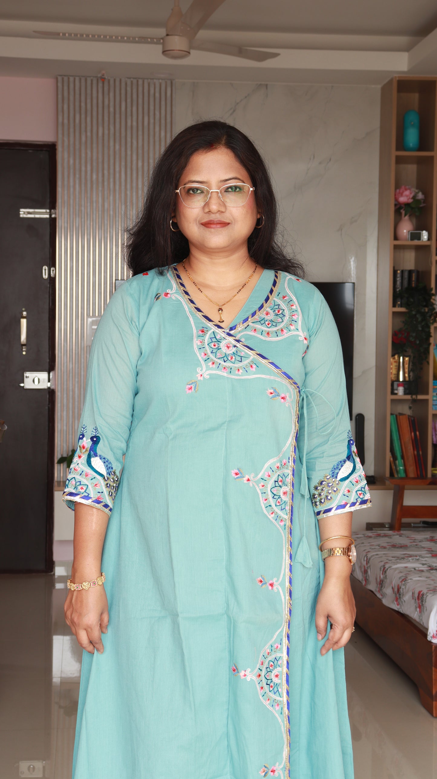 Firoza Angrakha Kurti