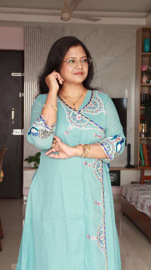 Firoza Angrakha Kurti