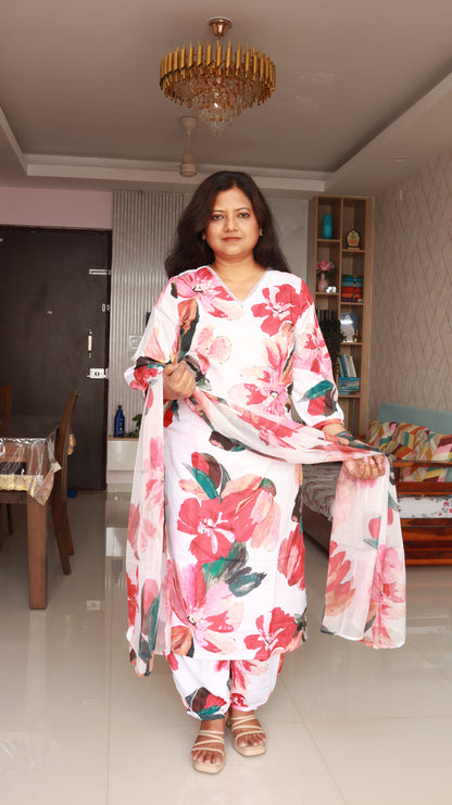 Ivory 3-Piece Kurti Set