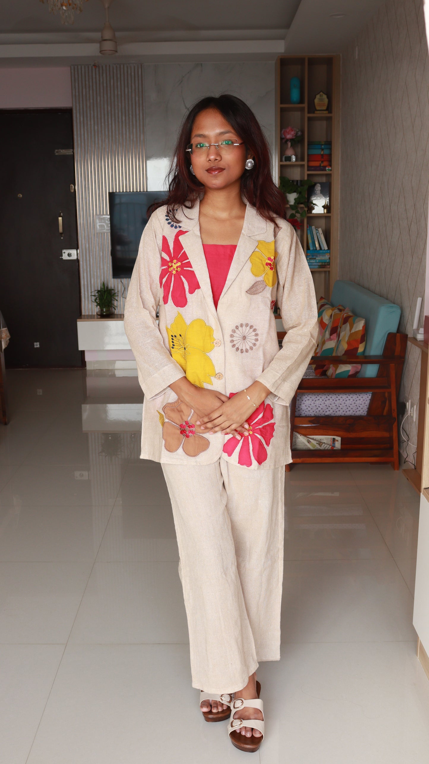 Jute 3-Piece Short Co-ord Kurti Set