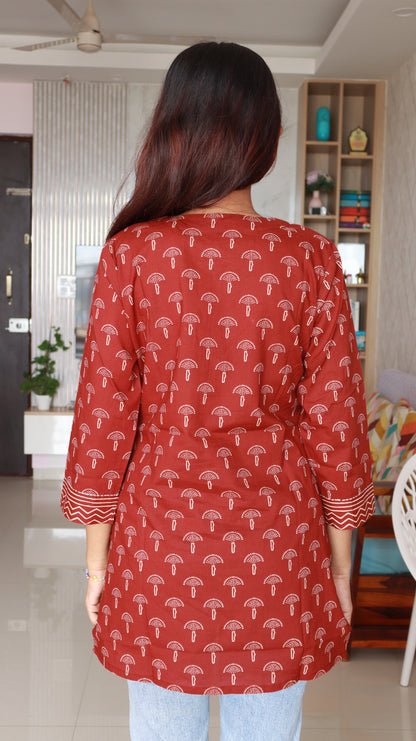 Tvesa Short Kurti - Red