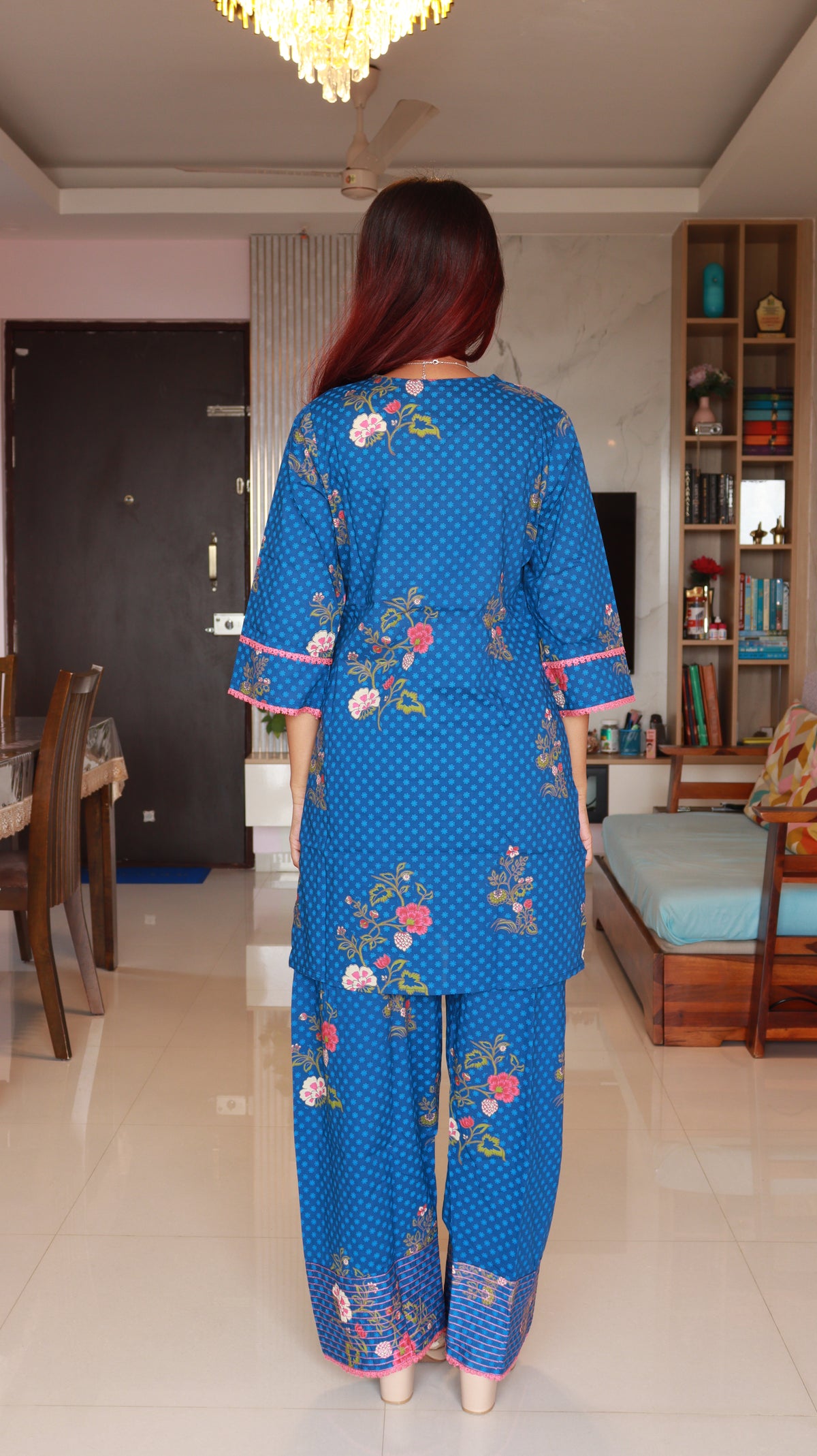 Navina 3-Piece Farsi Salwaar set - Indigo